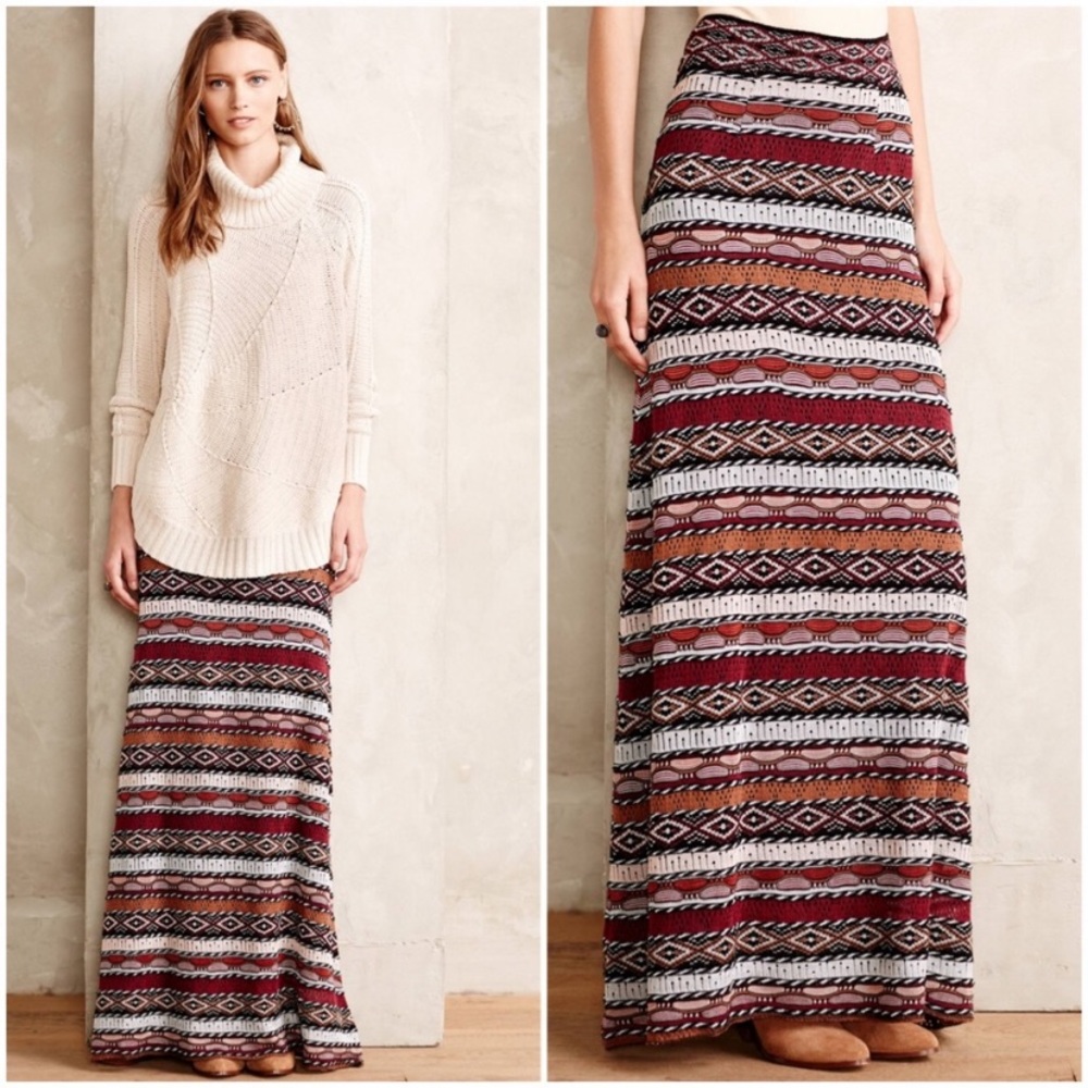 Anthropologie Cecilia Prado Patchstripe Maxi Skirt